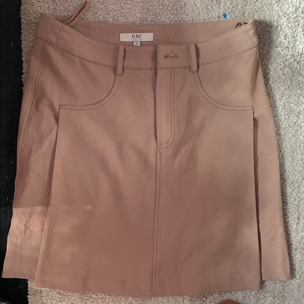 HMFWomen's Beige Mini Skirt have short under size L